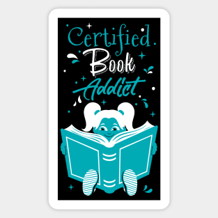 Book Addict Girl Sticker